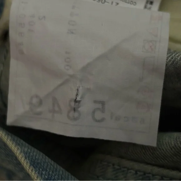 SACAI DENIM SHORTS sz 2 S-M Blue Jeans High Waist Skort Raw Hem - Picture 11 of 15